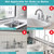 30 Inch Kitchen Sink Splash Guard, Large Size Faucet Mat for Kitchen Sink, Longer Silicone Faucet Handle Drip Catcher Tray for Kitchen Countertop, Bathroom, Farmhouse