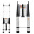 20.3ft Extension Ladder with 2 Detachable Hooks, Aluminum Telescoping Folding Ladder Portable Home Ladder, 3.4ft Folded Height, Adjustable Height, 330lbs Load Capacity, EN131 Standard
