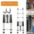 20.3ft Extension Ladder with 2 Detachable Hooks, Aluminum Telescoping Folding Ladder Portable Home Ladder, 3.4ft Folded Height, Adjustable Height, 330lbs Load Capacity, EN131 Standard