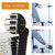 20.3ft Extension Ladder with 2 Detachable Hooks, Aluminum Telescoping Folding Ladder Portable Home Ladder, 3.4ft Folded Height, Adjustable Height, 330lbs Load Capacity, EN131 Standard