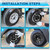 ENEKERP Golf Cart SS Wheel Covers Hub Caps, Golf Cart 8 Inch Wheel Hubcaps for Club Car EZGO Yamaha and Most Golf Carts (Except RXV), 6-Spoke Design, Set of 4 Golf Cart Black Hubcaps Wheel Covers