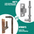 ZOOKASEA Heavy Duty J Bolt Gate Hinge, 304 Stainless Steel Gate Hinge, One-piece Heavy Duty 5/8" Pin, 4-Pack Wall-Mounted for Farm Gates, Wooden Fences, Load-Bearing up to 600 lbs
