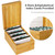 MaxGear Bamboo Business Card Organizer for 4" x 6" Cards