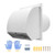 10 Inch Galvanized Steel Hooded Wall Vent(White)