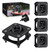 AMBULL 1/2" Recessed D-Ring Tie Down Anchors 4Pack w/Hole Saw Drill, Black