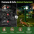 2026 Sonic Fortress Pro Deer Repellent,Cat Deterrent Squirrel Rabbit Racoon Repellent Ultrasonic Outdoor Solar Repeller with Flashing Light,Waterproof Garden Repellent for Animals Dogs Foxes Skunks