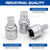 DAKCOS Oil Drain Plug Key Set, 1/2" Drive, 6 Pcs Oil Service Socket Set Metric 8mm/10mm/12mm/14mm, 3/8" 1/2", CR-V