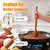 Teak Wood Meat Masher with 4 Blades, 11-Inch Ground Beef Chopper, Handheld Shredder Utensil for Kitchen Mashed Hamburger Potato Vegetable Puree