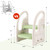 Onasti Toddler Step Stool for Bathroom Sink, Adjustable 2 Step Stop for Kids with Handles, Toilet Stool Potty Training, Plastic Ladder Toddler Helper Stool for Bedroom Kitchen Counter Green White