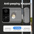 Jacchozhi Smart Gate Lock, Double Sided Keypad Door Lock, WiFi Fingerprint Digital Gate Latch, Surface-Mounted, Keyless Entry Rim Lock, Auto-Lock, Waterproof, for Outdoor Fence Garden Yard Pool