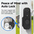 Jacchozhi Smart Gate Lock, Double Sided Keypad Door Lock, WiFi Fingerprint Digital Gate Latch, Surface-Mounted, Keyless Entry Rim Lock, Auto-Lock, Waterproof, for Outdoor Fence Garden Yard Pool