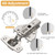 Furniware 50 Pack Full Overlay Soft Close Cabinet Hinges, Speed Control 4D Adjustment Full Overlay Hinge for Face Frame & Frameless Cabinet, Concealed Hardware Clip-On, 45~110° Open Angle