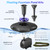 Antfraer Floating Pond Fountain with Remote Control RGB LED Lights, 40W 660GPH Water Pump with 3 Spray Modes, Floating Fountain 27FT Cord & 65.6FT Mooring Line for Garden Ponds, Outdoor Water Features