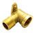 Joywayus Brass 1/2" Female x 1/2" Male 90 Degree Elbow Can Fixed Water Pipe Connector Plumbing with Base Plate