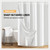 River Dream Fabric Snap in Shower Curtain Liner Replacement,White,53x60