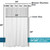 River Dream Fabric Snap in Shower Curtain Liner Replacement,White,53x60