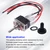 weideer Momentary Reverse Polarity Switch 12V 30A Motor Control RV Jack Switch DPDT 4 Pin (ON)-Off-(ON) Toggle Switch with Waterproof Cap Wires