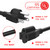 Newdeli 10FT Extension Cord with Switch On/Off Black Outdoor Extension Cord Waterproof 14AWG 3-Prong Heavy Duty 14/3 SJT Extension Cords with 15A 125V Cable Inline On Off Switch