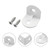 Rierdge White Corner Brace L Bracket, 40 Pcs, 0.75x0.75x0.73