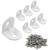 Rierdge White Corner Brace L Bracket, 40 Pcs, 0.75x0.75x0.73