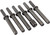 7 Pcs Air Hammer Rivet Bit Set, Dele 0.401 Shank Smoothing Pneumatic Air Rivet Hammer Tools Kit with Spring