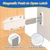 Magnetic Push Latch Heavy Duty Jiayi Push to Open Cabinet Hardware Magnetic Touch Latches for Large Door Push Release Latches Kitchen Drawer Push Catch Press Out Latch (White, 2 Pack)