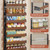8-Tier Pantry Door Organizer, Over the Door Pantry Organizer with Wooden Adjustable Baskets, 2 IN 1 Spice Rack Wall Mount or Door Organizer, Door Spice Rack for Pantry（72.6×17.1×5.1in,Black)