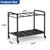 Heavy-Duty Rolling Yoga Mat Storage Cart, Holds 16+ Mats, Commercial-Grade Floor-Standing Metal Yoga Mat Rack for Gym,Fitness Classes, Yoga Studio & Home Gym, Black