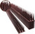 Defender Spikes for Bird, Cat, Pigeon and Small Animals 8pack- Protect Your Sofa, Garden, Outdoor Walls, Plastic Security Fence Spikes- Brown