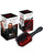 4MAS Self-Grooming CutBrush (Black and Red) Mod 3 with 5 Comb Attachments and Charging Cable