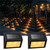 XLUX Warm White Solar Lights for Deck Step Fence, Black SST Housing, 2 Pack