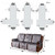LUFEIJIASHI Non Slip Recliner Couch Covers for 3 Cushion Couch Sofa Reclining, Waterproof Recliner Sofa Covers 3 Seat, Velvet Reclining Couch Covers for Furniture Protector for Dogs Pets Dark Grey