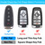 OLLEN TPU Key Fob Cover Fit for Ford C-Max Edge Escape Expedition Explorer Flex Focus Taurus Lincoln MKS MKT MKX Navigator, Full Protection Soft TPU Key Case, with Bling Key Ring, White