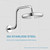 OFFO Shower Head Extension Arm 13 in, S Shaped High Rise Extender with Flange Shower Head Pipe Arm Chrome
