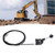 Excavator Manual Throttle Cable, 3.5 Meter Hand Throttle Control Kit with Stainless Steel Joint, PU Tube Flexible Motor Control Cable for Heavy Equipment