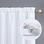 Home Queen White Water Resistant Bathroom Window Curtains,36WX45L Inch