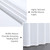 Home Queen White Water Resistant Bathroom Window Curtains,36WX45L Inch