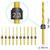 AM ARROWMAX Twist Mini Micro Drill Bits Set, 0.5mm-2.3mm, Size Marked,Titanium Coated, M35 High Speed Steel Jewelry Drill Bits, 3/32-Inch Shank, Hole Drilling Tool for DIY, Wood, Plastic (HSS Set B)