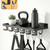 SSNEWOG Floating Shelf Organizer Compatible with Tonal Accessories,16.9x6Home Gym Weight wall Storage Equipment Hanger, Metal Rack Holder Wall Mount with 5 T-Lock Brackets & Hooks Hanger (Black)