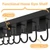SSNEWOG Floating Shelf Organizer Compatible with Tonal Accessories,16.9x6Home Gym Weight wall Storage Equipment Hanger, Metal Rack Holder Wall Mount with 5 T-Lock Brackets & Hooks Hanger (Black)