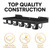SSNEWOG Floating Shelf Organizer Compatible with Tonal Accessories,16.9x6Home Gym Weight wall Storage Equipment Hanger, Metal Rack Holder Wall Mount with 5 T-Lock Brackets & Hooks Hanger (Black)