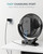 Xasla 10000mAh Portable Clip on Fan, 8 inch, Rechargeable Battery, Black