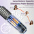 SL Euthtion Cordless Hair Curling Iron Brush Rechargeable Battery-Powered, 3-in-1 Portable Hot Straightener Curling Comb 3 Temperature Settings with LCD Display