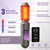 SL Euthtion Cordless Hair Curling Iron Brush Rechargeable Battery-Powered, 3-in-1 Portable Hot Straightener Curling Comb 3 Temperature Settings with LCD Display