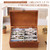 SiliFine Decorative Wooden keepsake Storage Box, 4x6 Photo Organizer with 8 Inner Boxes Dividers Labels 1700 Portable Photos Containers Storage with Lid for Store Picture Certificate Jewelry(Brown)
