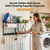 Broom Holder Wall Mount with Paper Towel Holder& Removable Anti-fall Basket
