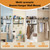 Broom Holder Wall Mount with Paper Towel Holder& Removable Anti-fall Basket