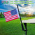 10L0L Golf Cart Flagpole Kit with 12x18" American Flag, Universal Fit for Club Car, EZGO, Yamaha Golf Cart, Adjustable Black Stainless Steel Pole Mount, Golf Cart Flag Holder Accessories