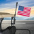 10L0L Golf Cart Flagpole Kit with 12x18" American Flag, Universal Fit for Club Car, EZGO, Yamaha Golf Cart, Adjustable Black Stainless Steel Pole Mount, Golf Cart Flag Holder Accessories