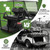 SugarFox 4PCS Golf Cart Seat Covers - Staple-Free Easy Install for Yamaha Drive G29/Drive2, Front & Rear PU Leather Cushions, UV Resistant, All Black